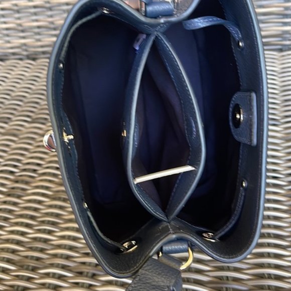 Kate Spade Marti Small Bucket Bag Even Stripe Blazer Blue - Picture 7 of 16